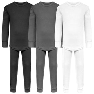 Kids Ultra-Soft Cotton Stretch Base Layer Underwear Sets (3 Sets)