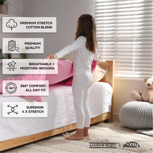 Kids Ultra-Soft Cotton Stretch Base Layer Underwear Sets (3 Sets)